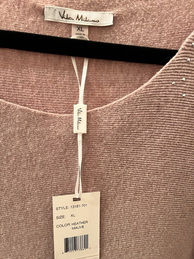NWT - Vila Milano Pullover Long Sleeve Sweater Luxuriously soft Pink XL Women's