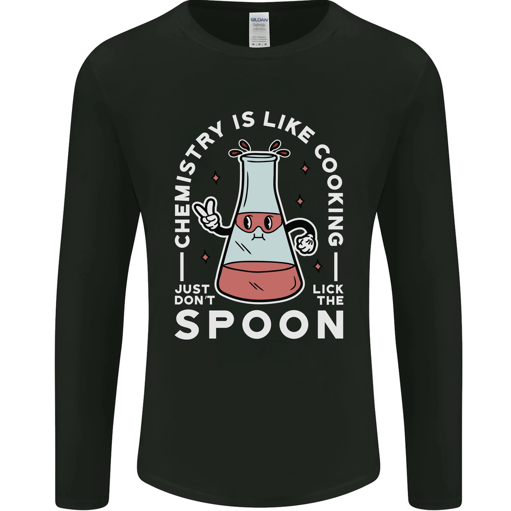 Chemistry Like Cooking Funny Science Long Sleeve Tee for Men