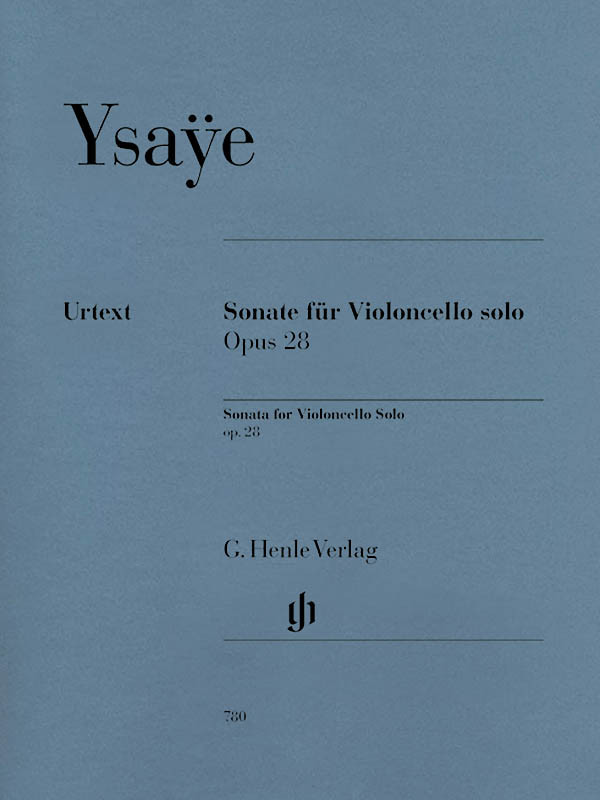 Ysaye Sonata for Violoncello Solo Op 28 Cello Henle Urtext Sheet Music Book