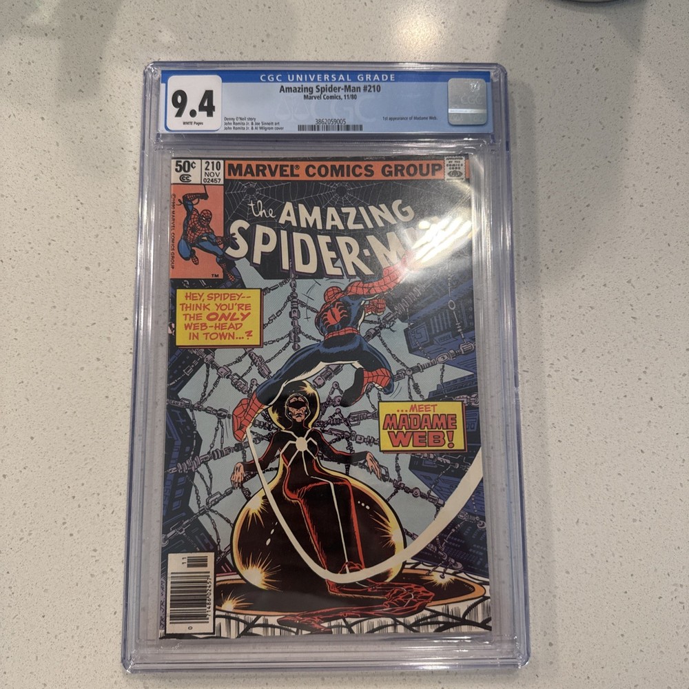 AMAZING SPIDER-MAN #210 CGC 9.4 MARVEL First Madame Web 3804843001 WHITE PAGES