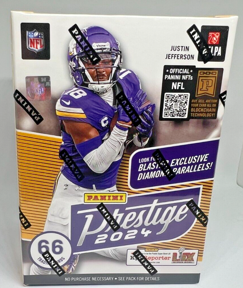 2024 Panini Prestige Football NFL Factory Sealed Blaster Box - 66 Cards