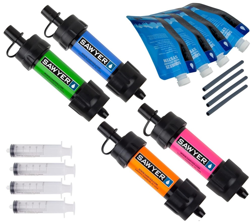 Ultra-Lightweight 0.1 Micron Water Filter Set - Perfect for Camping and Travel