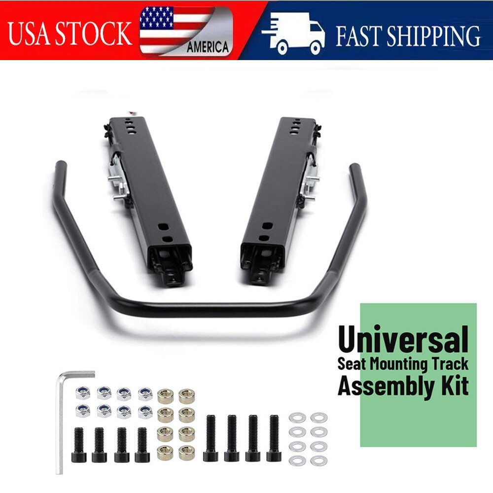 Universal Dual Locking Racing Seat Base Sliders Rail Brackets Bucket System New