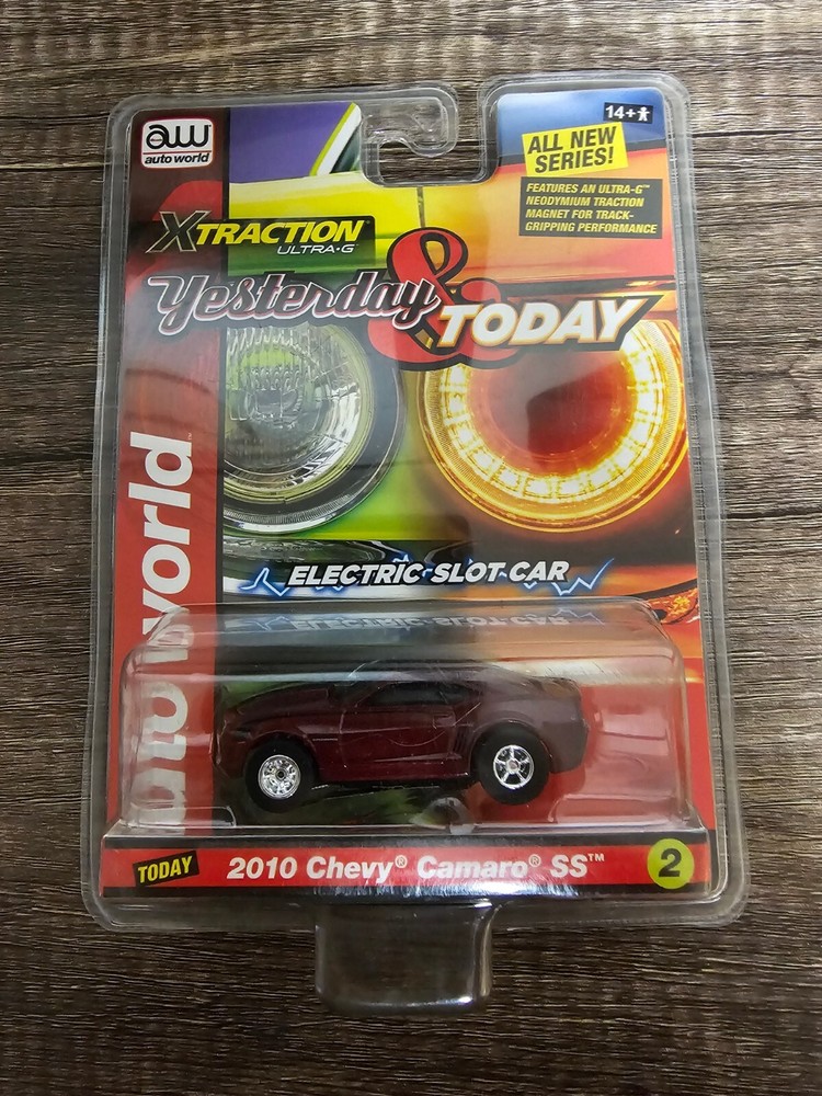 Autoworld HO Slot Car New Yesterday & Today 2010 Chevy Camaro SS Red