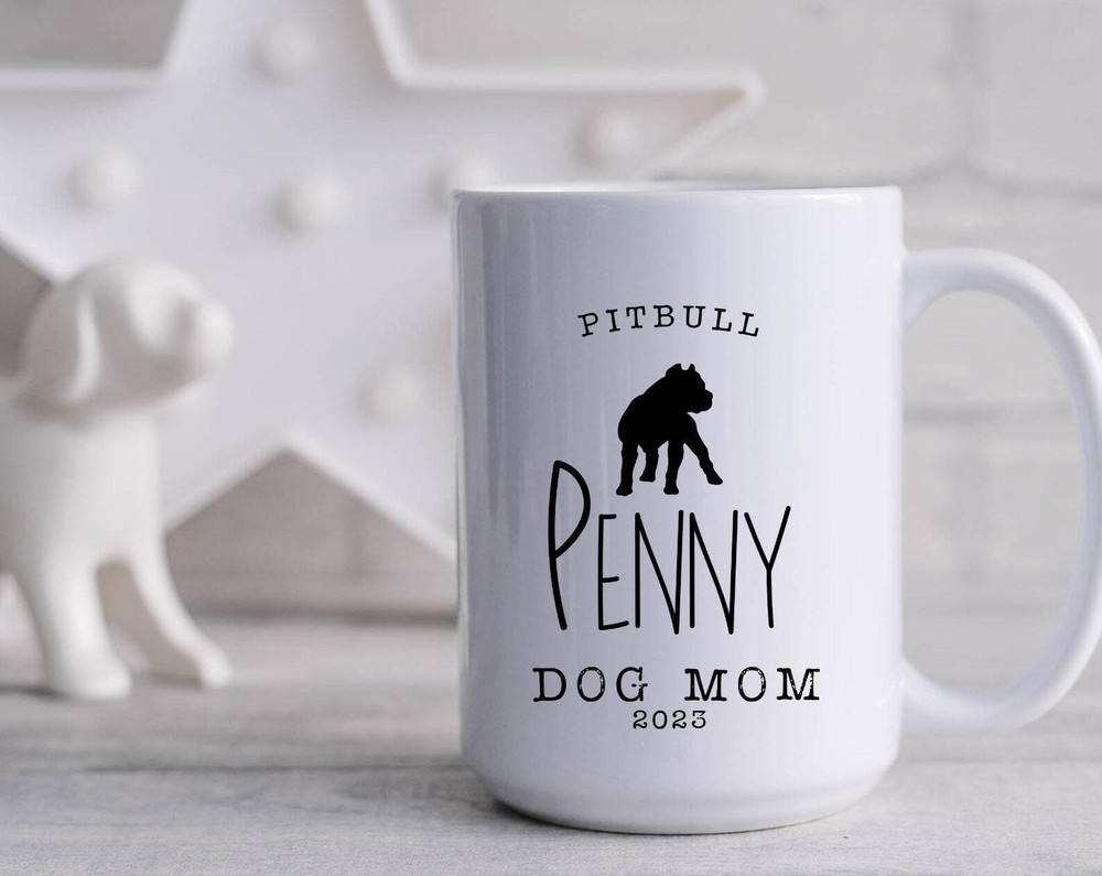 Pitbull Lover Custom Dog Mom Mug Pitbull Mama Gift