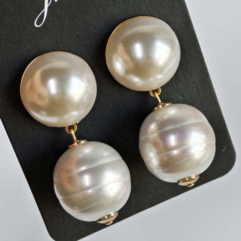 New Jcrew Pearl Heavy Drop Earrings Statement Gift Fashion Women Party Jewelry