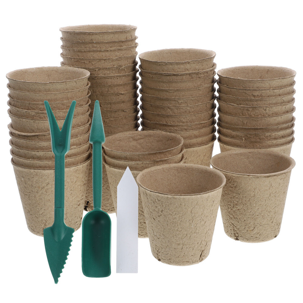 1 Set of Germination Flower Pots Planting Pots Paper Plants Nursing Pots with