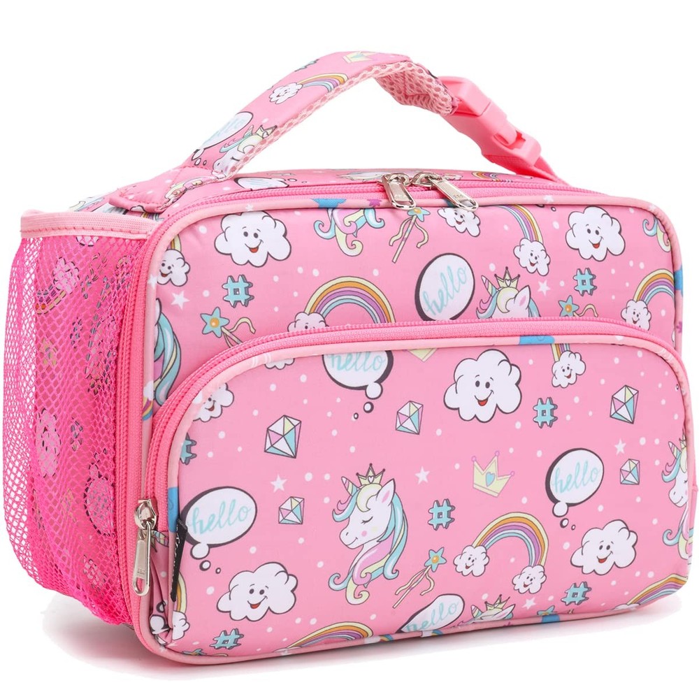 FlowFly Insulated Kids Lunch Box Soft Mini Cooler Bag for School Thermal Lunch Carrier