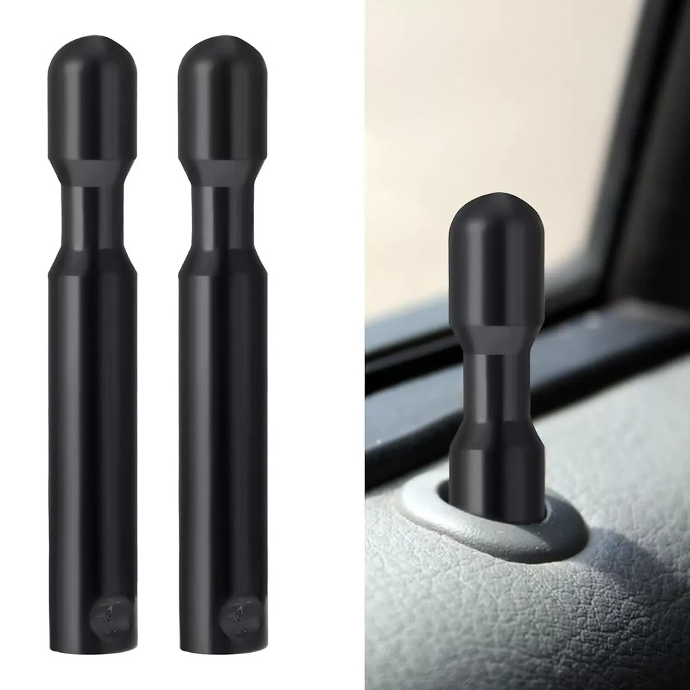 2Pcs Car Door Lock Knobs for F-150, Black Replacement Pins for Most Cars