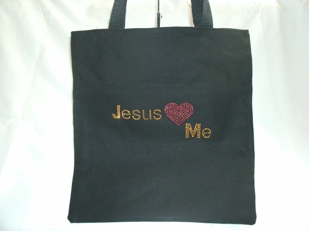 Inspirational Rhinestone Bible Accessory Bag