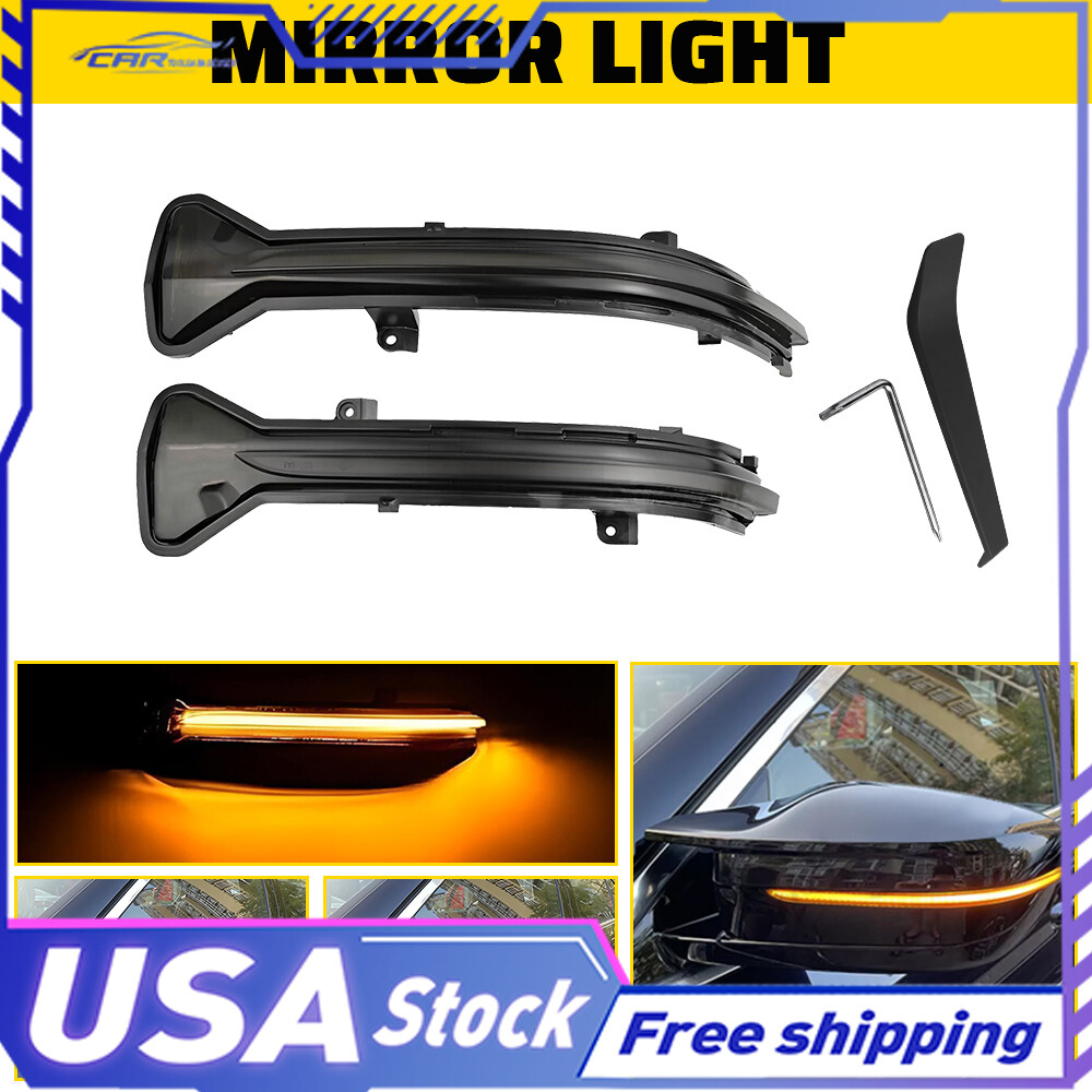 Dynamic Amber Mirror LED Lamp Turn Signal Light For BMW 3 4 5 Series 51167414650
