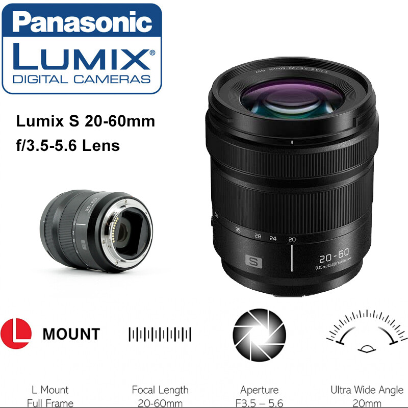 Panasonic Lumix S 20-60mm f/3.5-5.6 Lens Wide Angle Zoom Lens for Leica L Mount