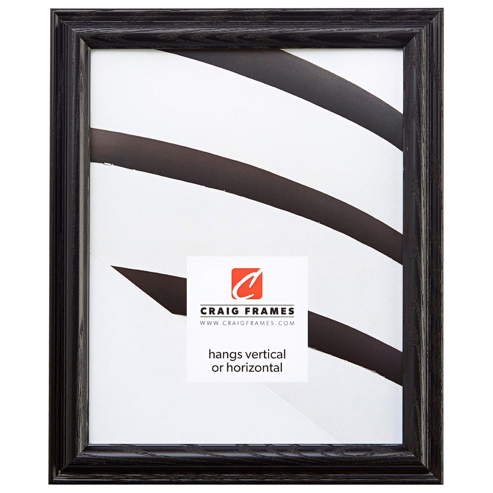 130ASHBK 9x13 Wood Grain Picture Frame in Black, 1-Inch Wide