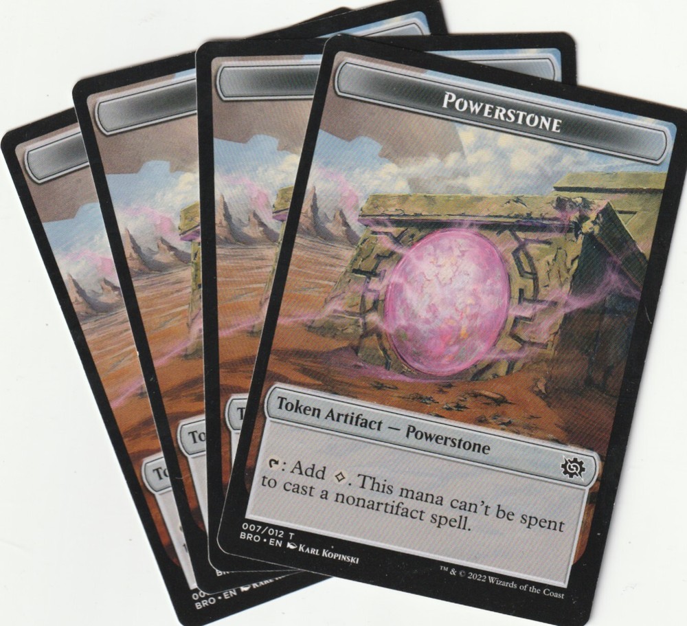 ✪ 4 MAGIC The Gathering POWERSTONE Tokens Artifact PLAYSET BRO/EN NM/EX