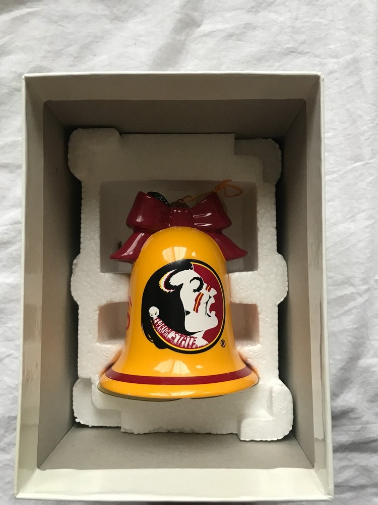 Danbury Mint Florida State Seminoles Christmas Ornament Bell