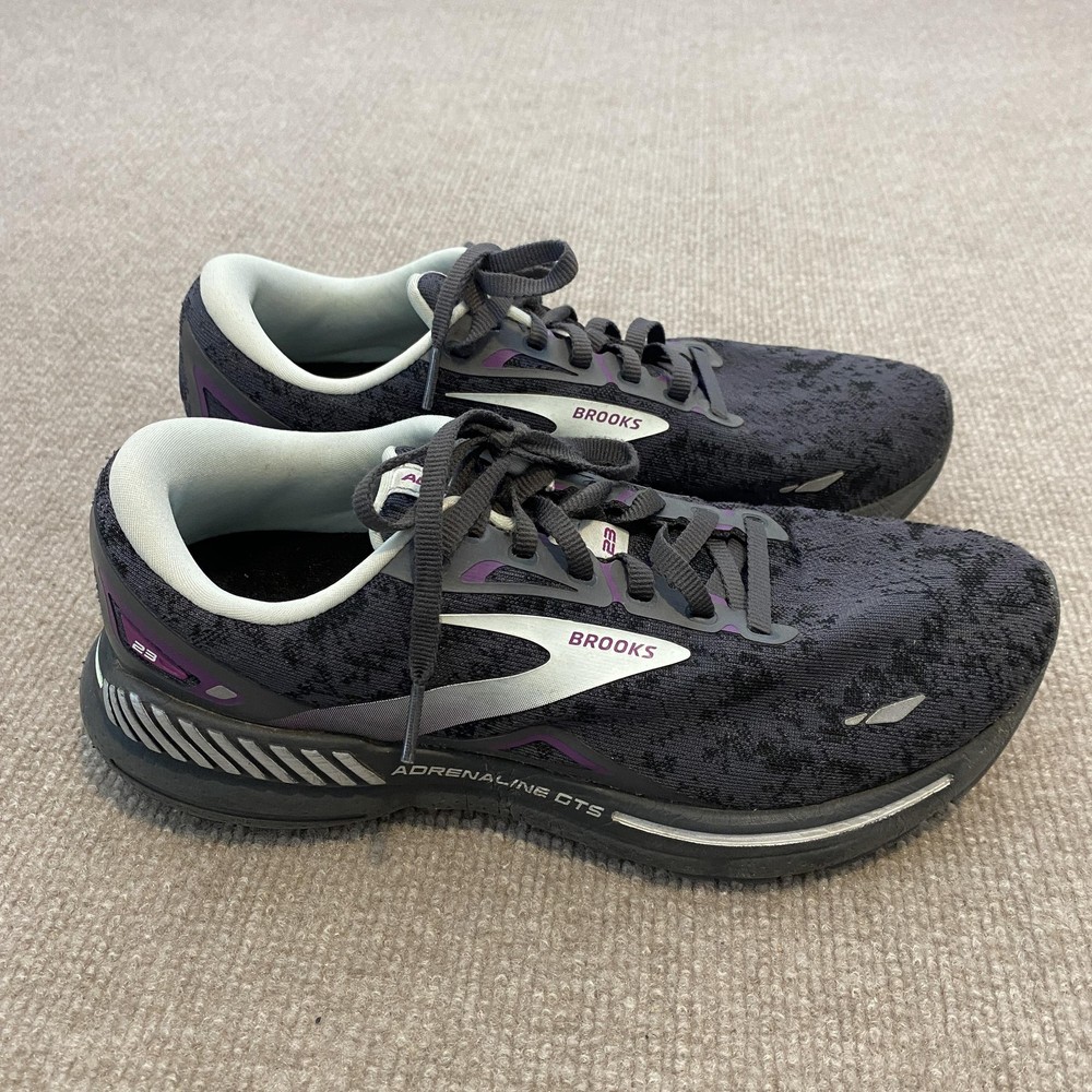 Brooks Adrenaline GTS 23 Running Shoes Womens Size 9 Black Cushioned 1203811B072