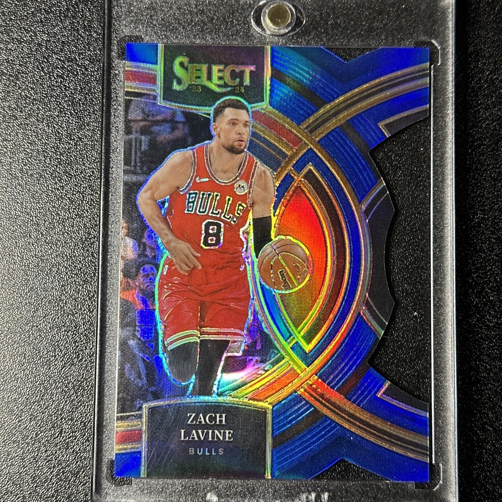 Zach LaVine 2023-24 Select Blue Prizm Premier Level Die-Cut /249 Chicago Bulls