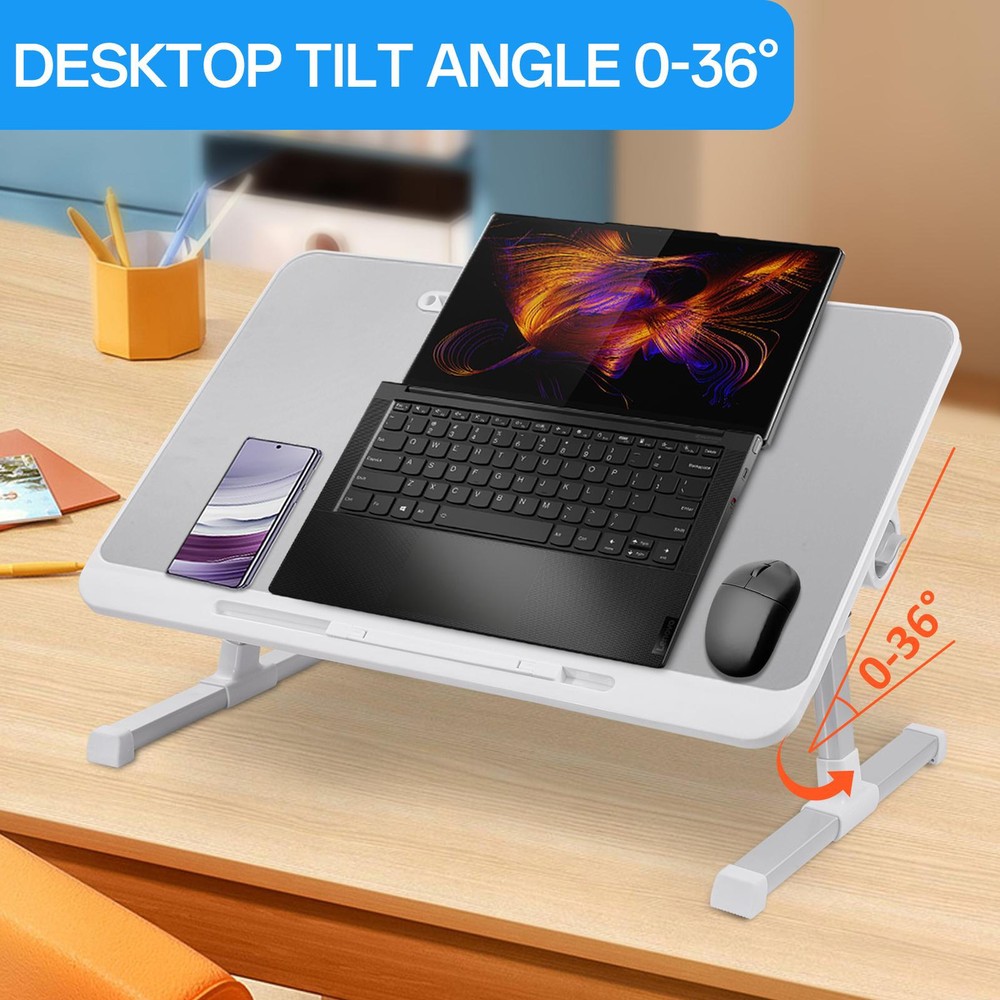 Adjustable Laptop Stand for Sofa Bed Foldable Portable Notebook Desk  