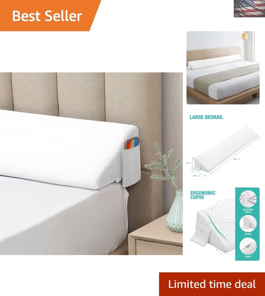 Hypoallergenic King Size Bed Gap Filler Wedge Pillow for Adults