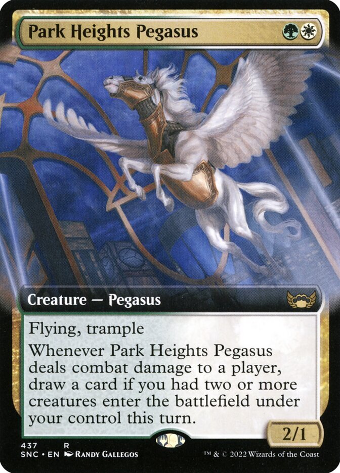 Park Heights Pegasus Foil (437) Extended Art Streets of New Capenna SNC MTG
