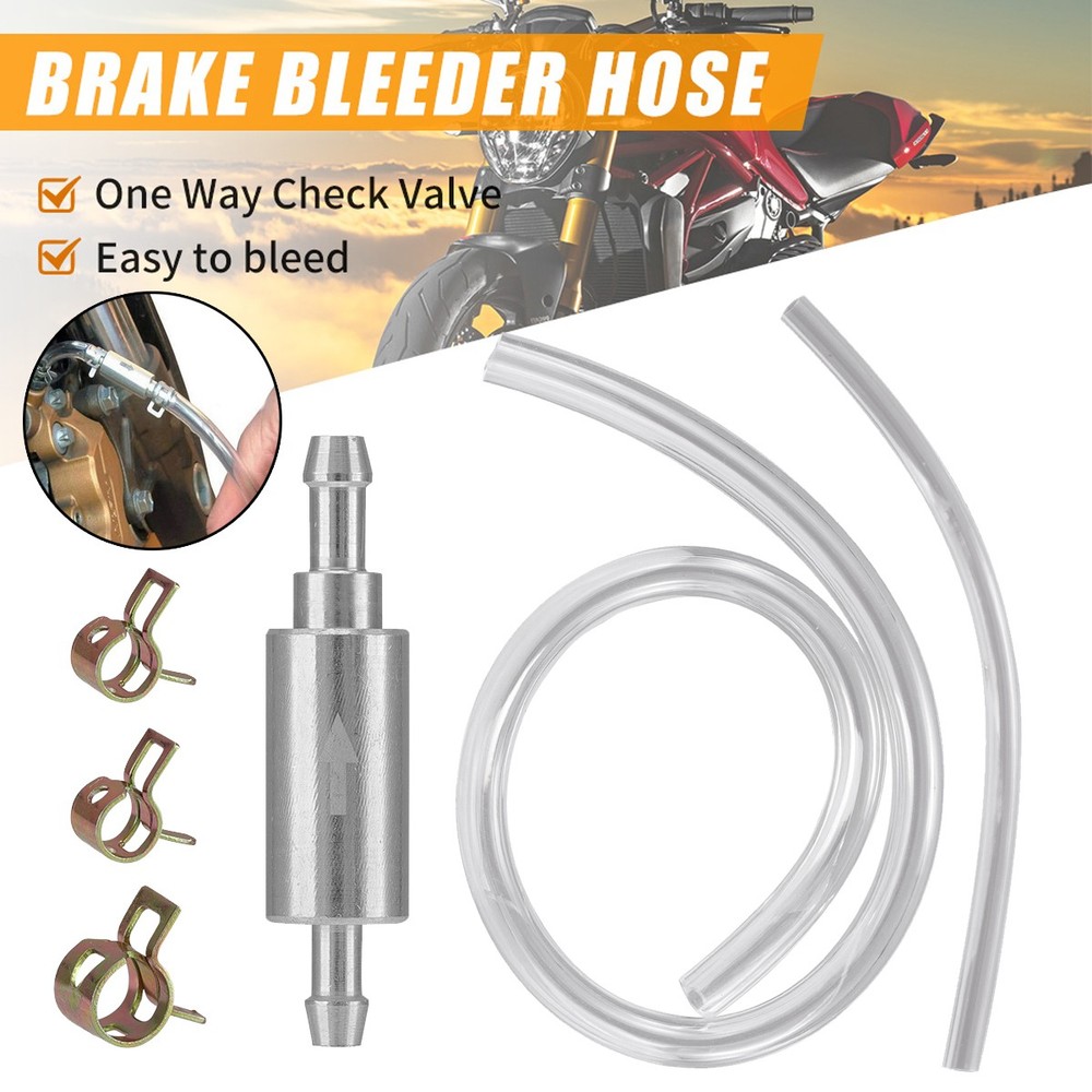 Motorcycle Car Clutch Brake Bleeder Kit with One Way Valve Hose