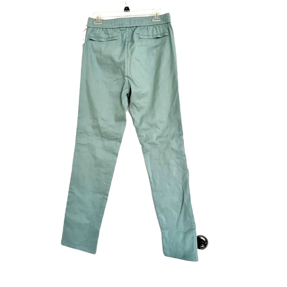 Bugatchi Men's Pants Linen Blend Blue Size S New Drawstrings Elastic Waistband