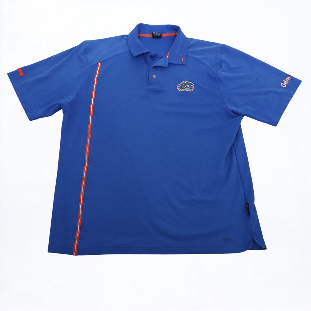Florida Gators Nike Mens XL Authentic Polo Shirt with Snap Logo SEC NCAA Team Apparel  