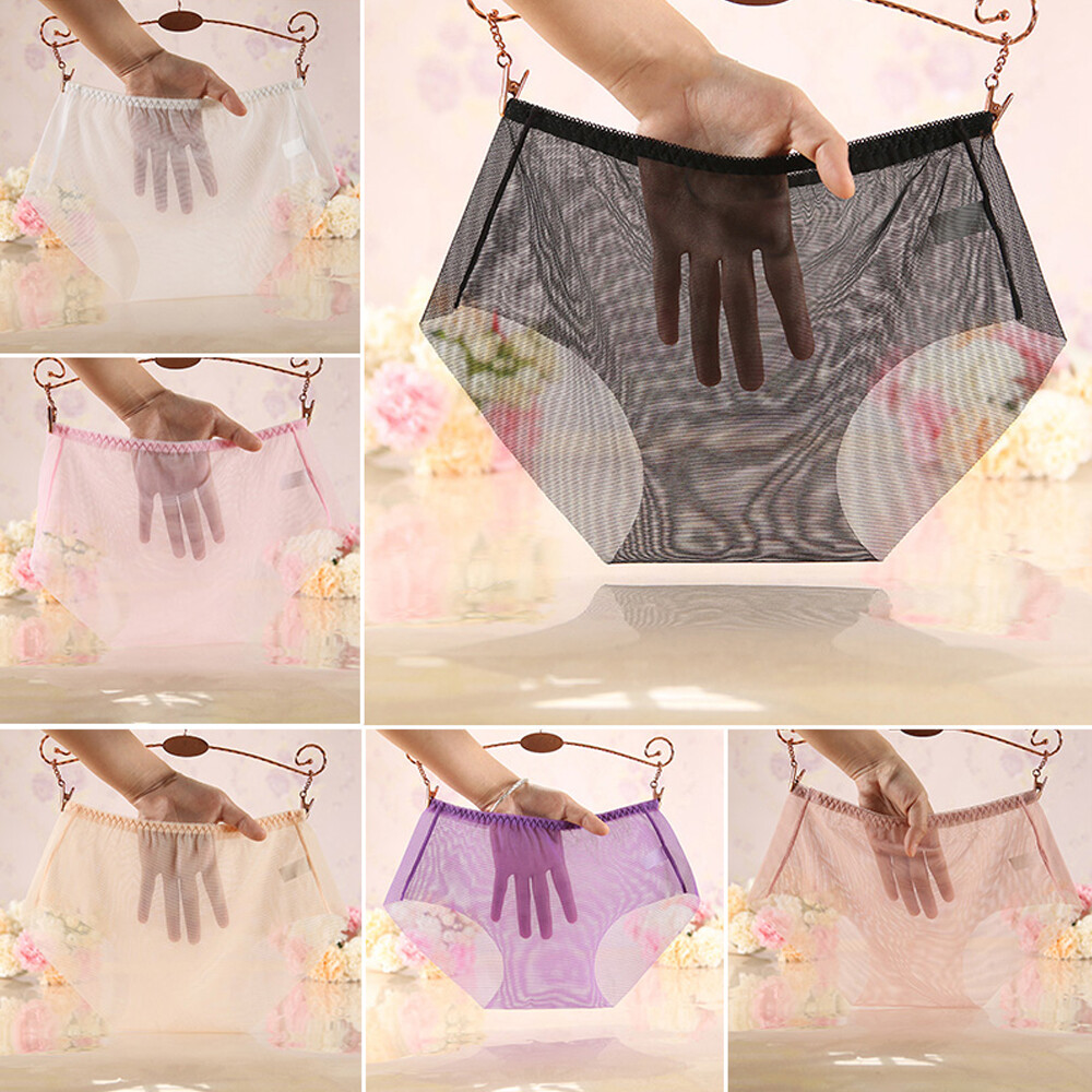 Women Sheer Panties Thong Ultra-thin Underwear See-through Lingerie Knicker