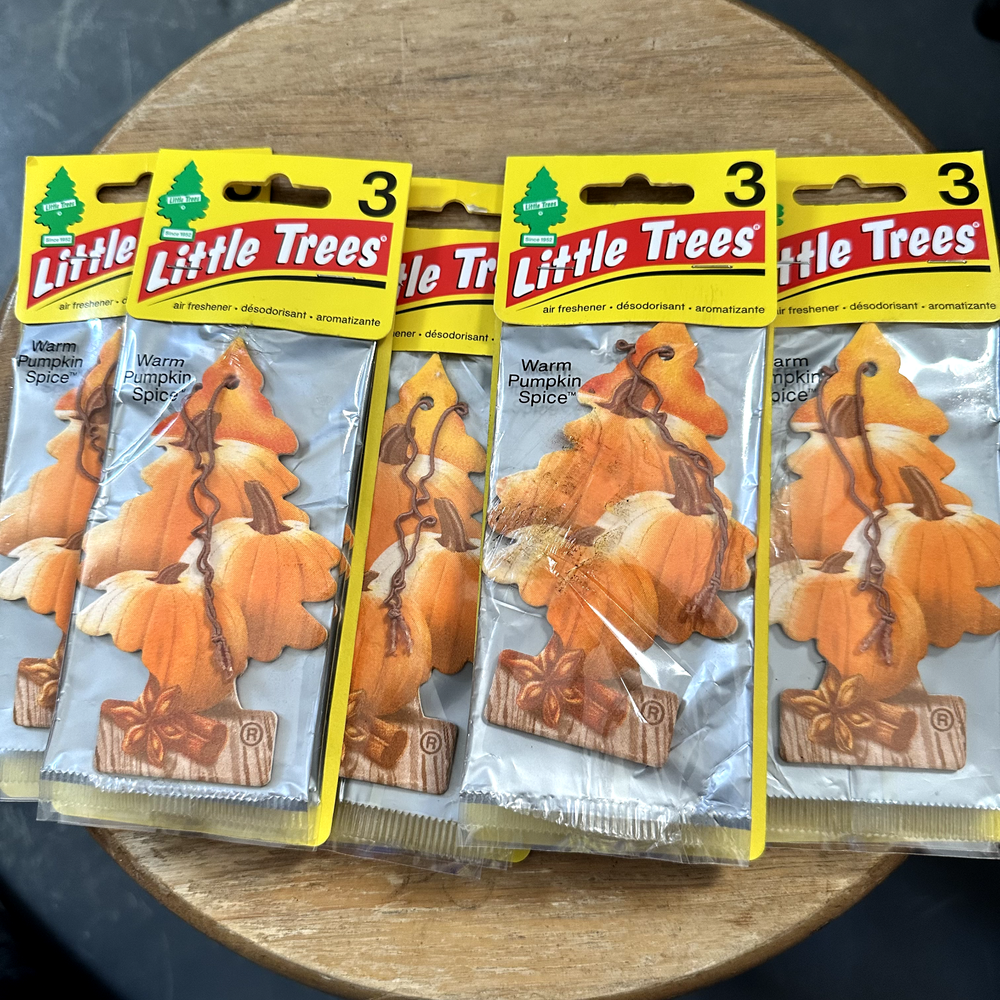 Warm Pumpkin Spice Little Trees Air Freshener Autumn Collection 3 Pack Lot of 5