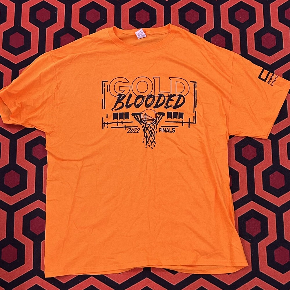 Golden State Warriors  “GOLD BLOODED” NBA Finals Game 5 Tee SGA T-Shirt, XL NBA