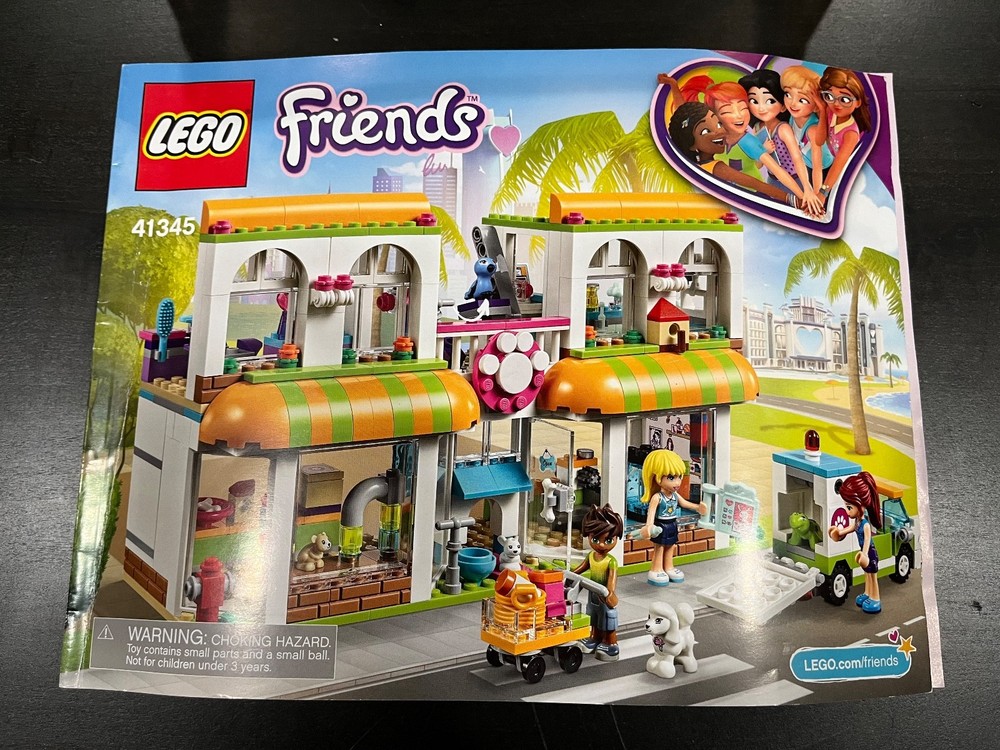 Lego Friends Sets; Summer Pool (41313), Vet (3188), Pet Center (41345), complete
