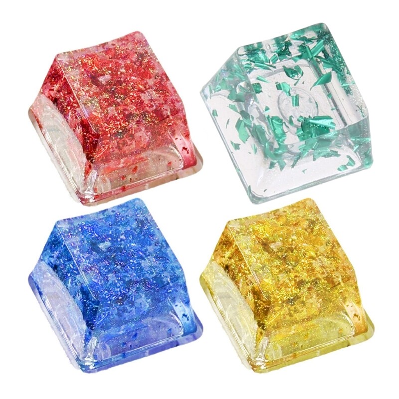 Colorful Foil Paper Keycap for Backlit Mechanical Keyboards, Custom Computer Keycap for Enhanced Aesthetics and Durability