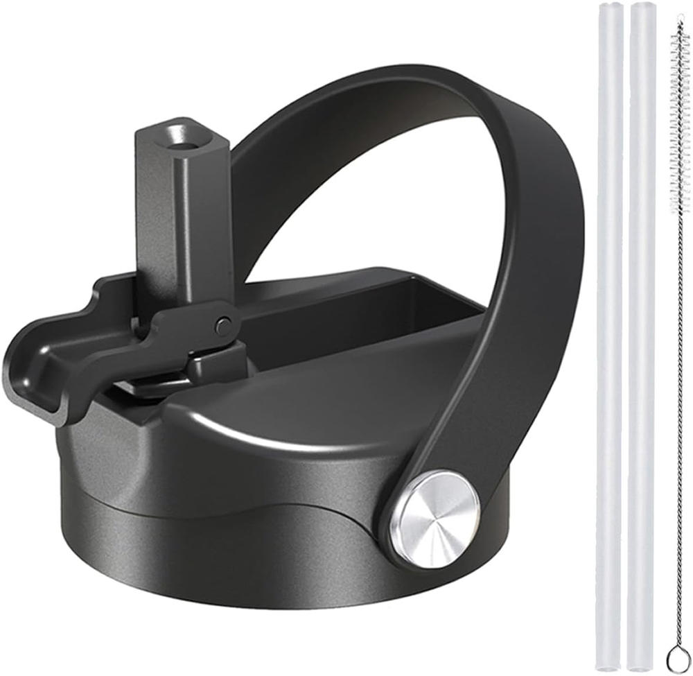 Straw Lid for Hydro Flask Wide Mouth Water Bottle 32 Oz 40 Oz, Top Lids with Str