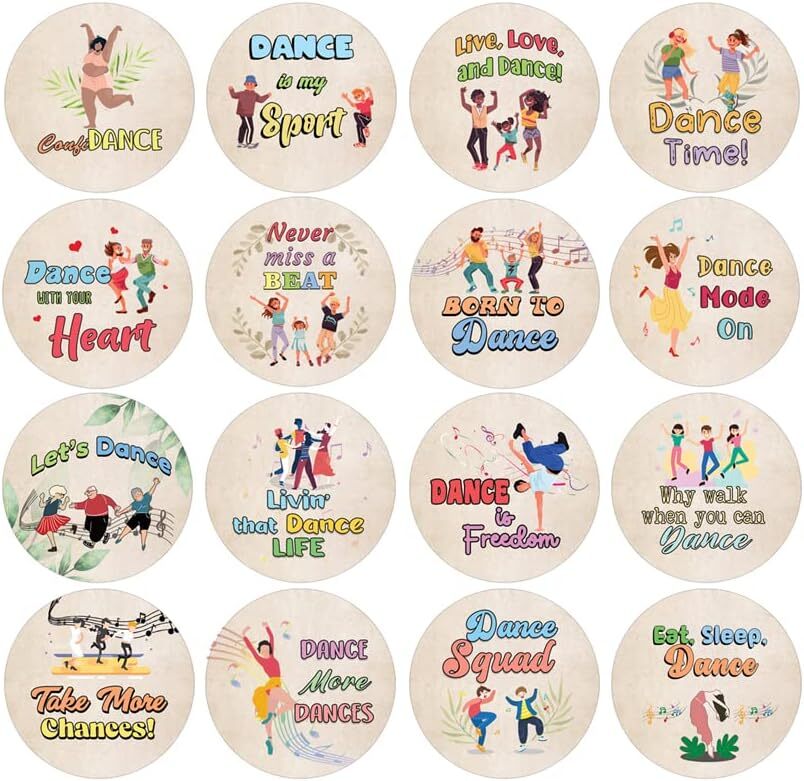 Live Love Dance Stickers Pack – 20 Sets with 16 Unique Designs