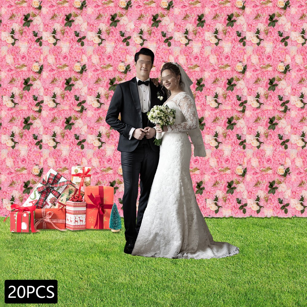 Flower Wall Panel, Artificial Floral Backdrop, Wall Decoration Backdrop