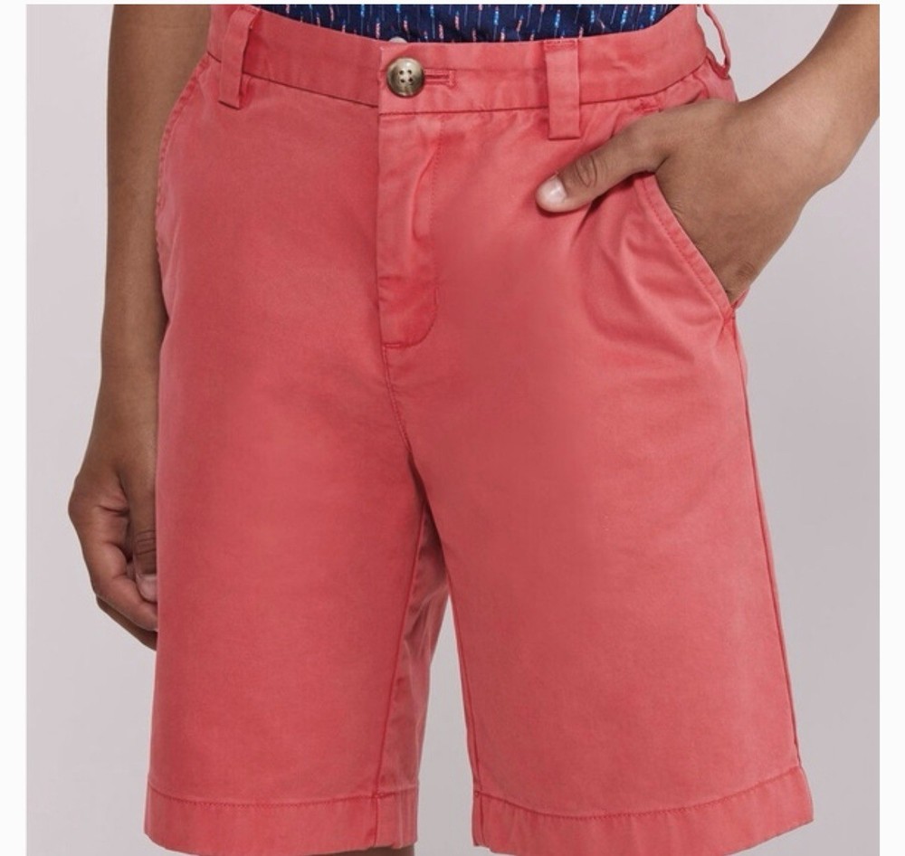 Vineyard Vines Boys' Performance Shorts Coral/Salmon, Size 14