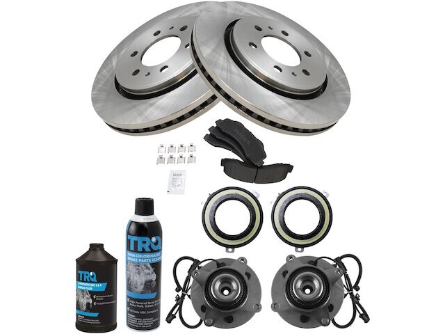 Front Brake Pad and Rotor and Wheel Hub Kit fits Expedition 2011-2014 4WD 77CKHX