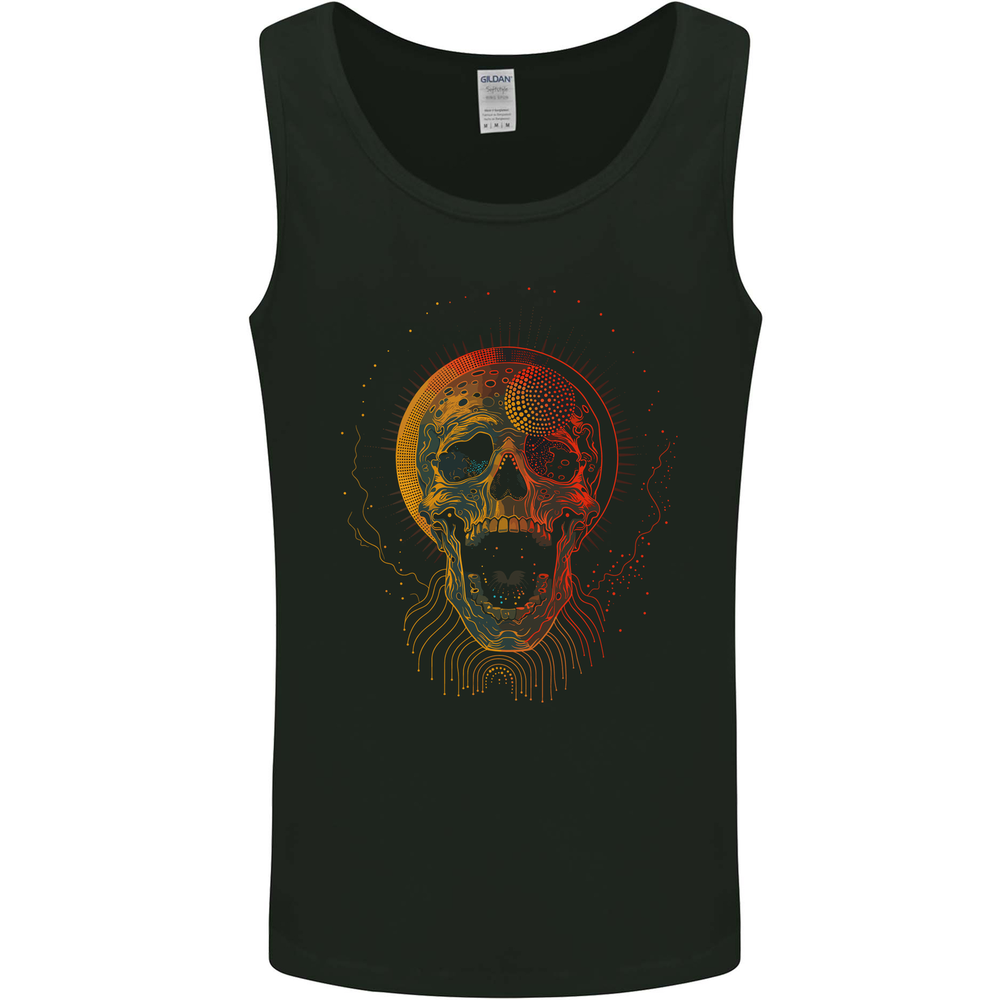 Cyberspace Skull Mens Vest Tank Top