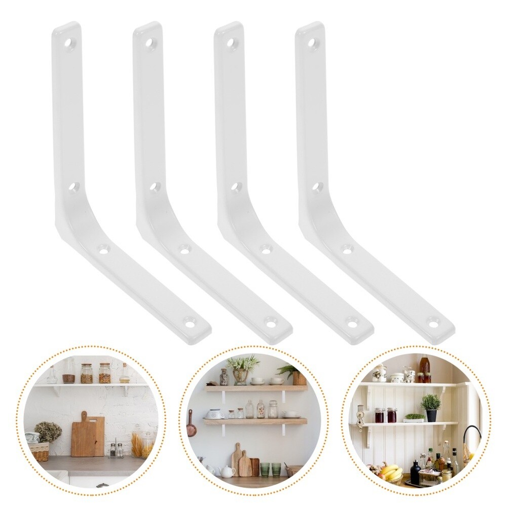 4-Pack Heavy Duty Stainless Steel Wall Mount Shelf Brackets
