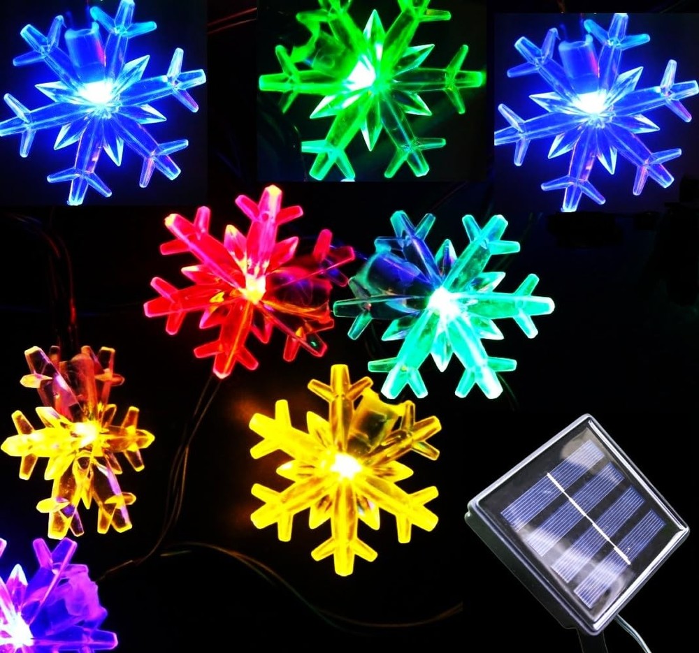 36ft Solar Christmas String Lights Outdoor Waterproof 60 LED 8 Modes