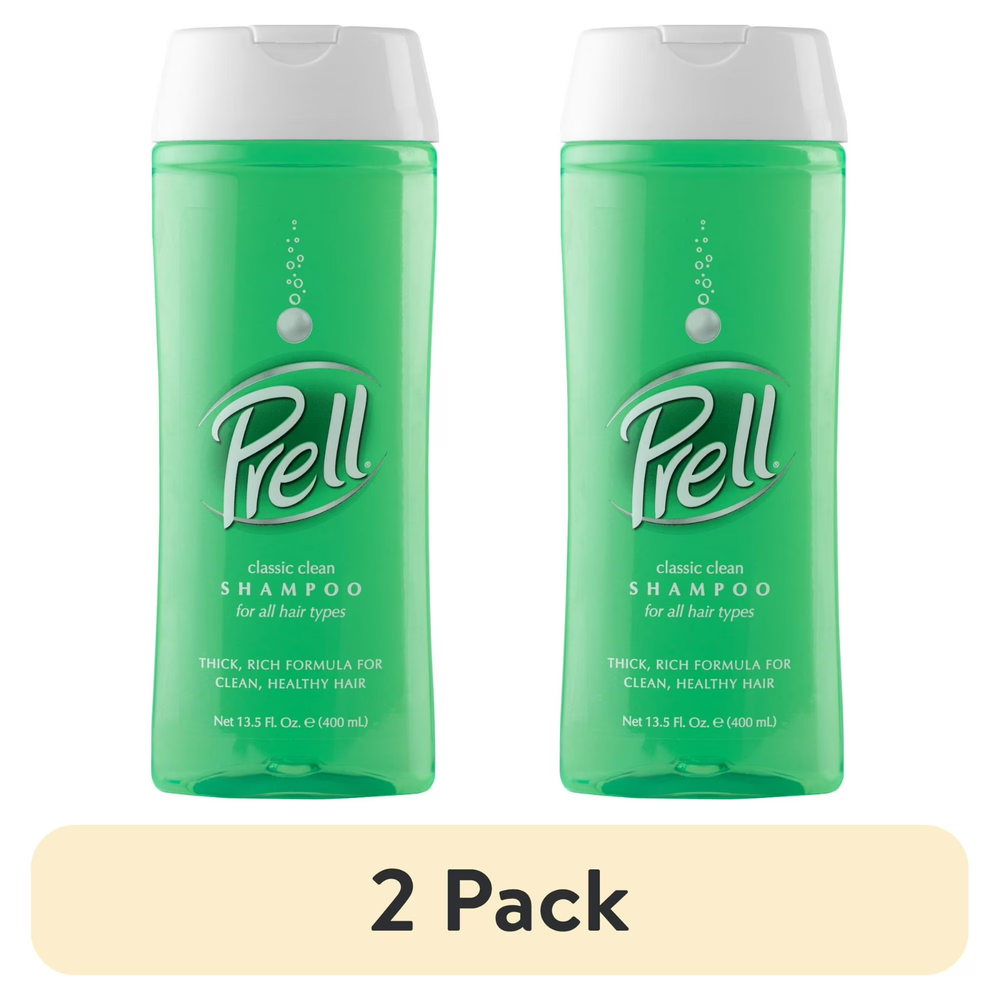 Prell Classic Clean Shampoo Thick Rich Formula For Healthy Hair 13.5 Oz 2 Pack