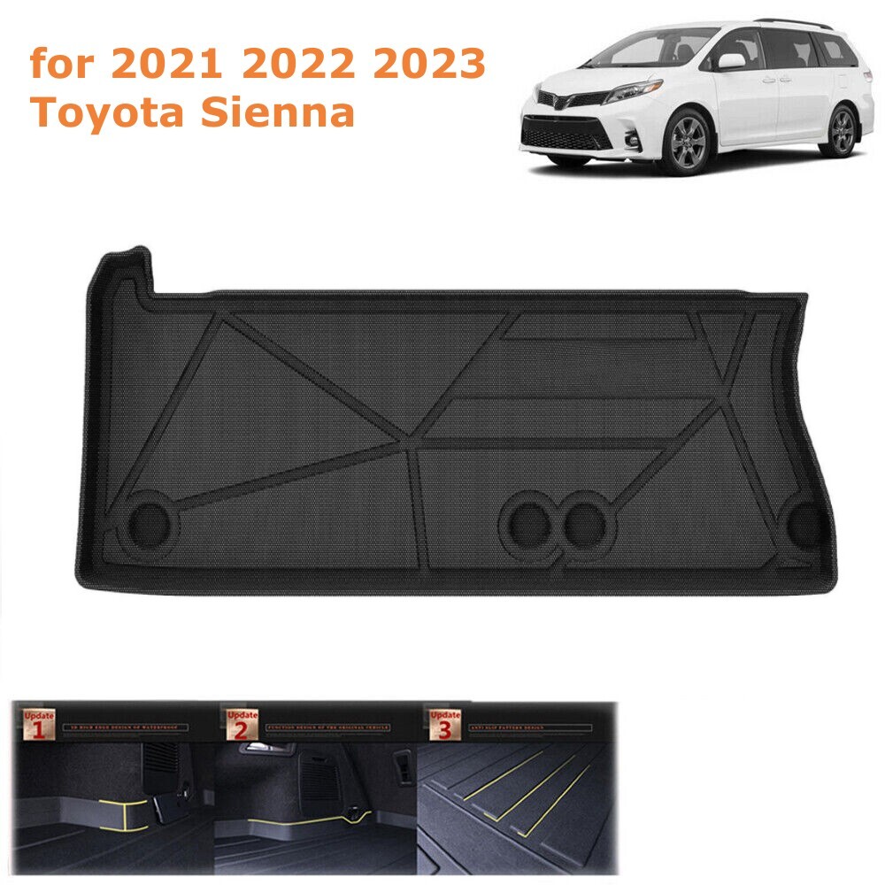2021-2025 Toyota Sienna Black Rear Cargo Liner Mat