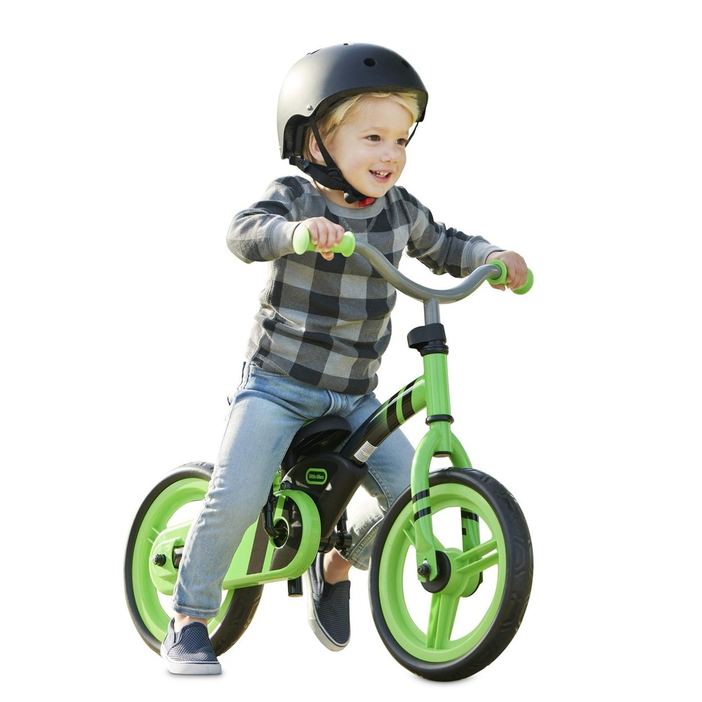 12-Inch Green Balance-to-Pedal Training Bike for Kids Ages 2-5, Model 649615C