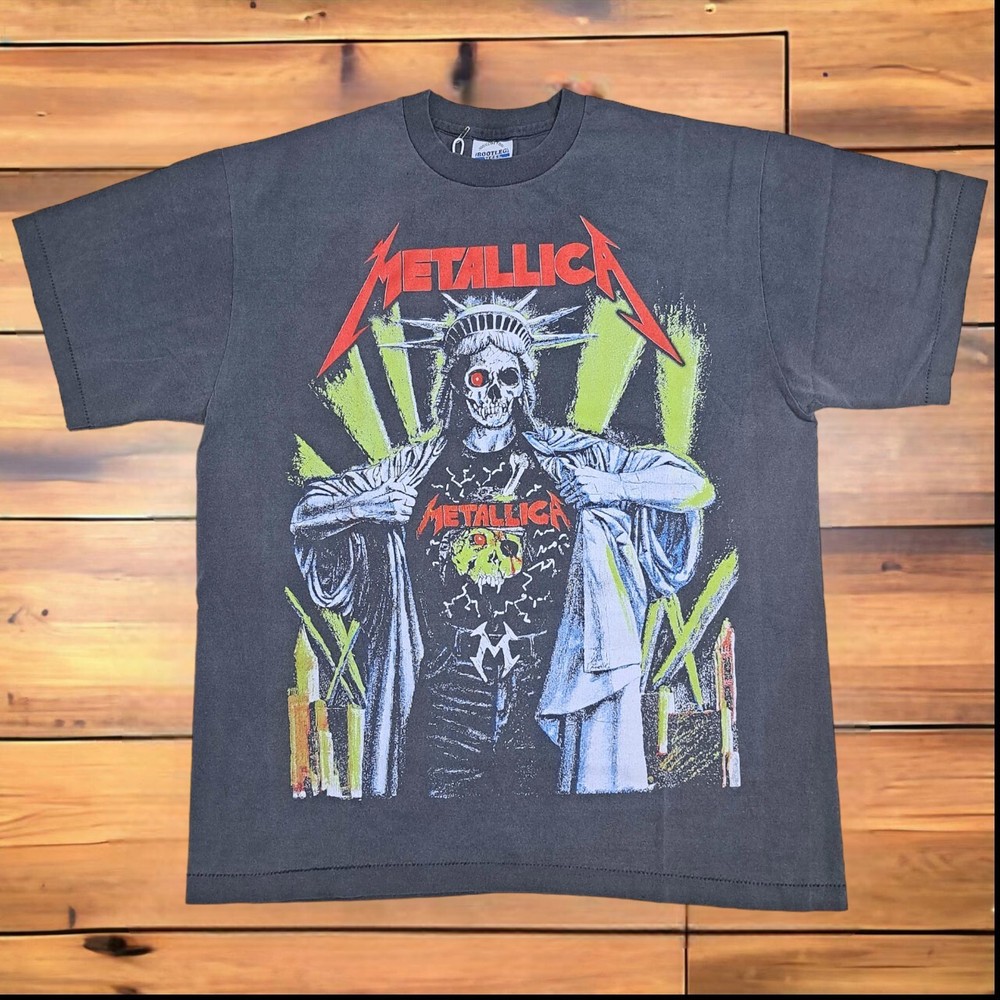 Metallica t shirt vintage style tour Rock single stitch Black size: XL Reprint