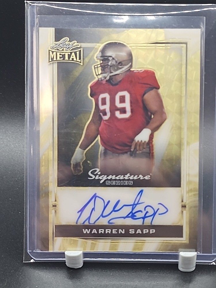 Warren Sapp Auto Card 1/1 2024 Leaf Metal Signature Series Tampa Bay Buccaneers!
