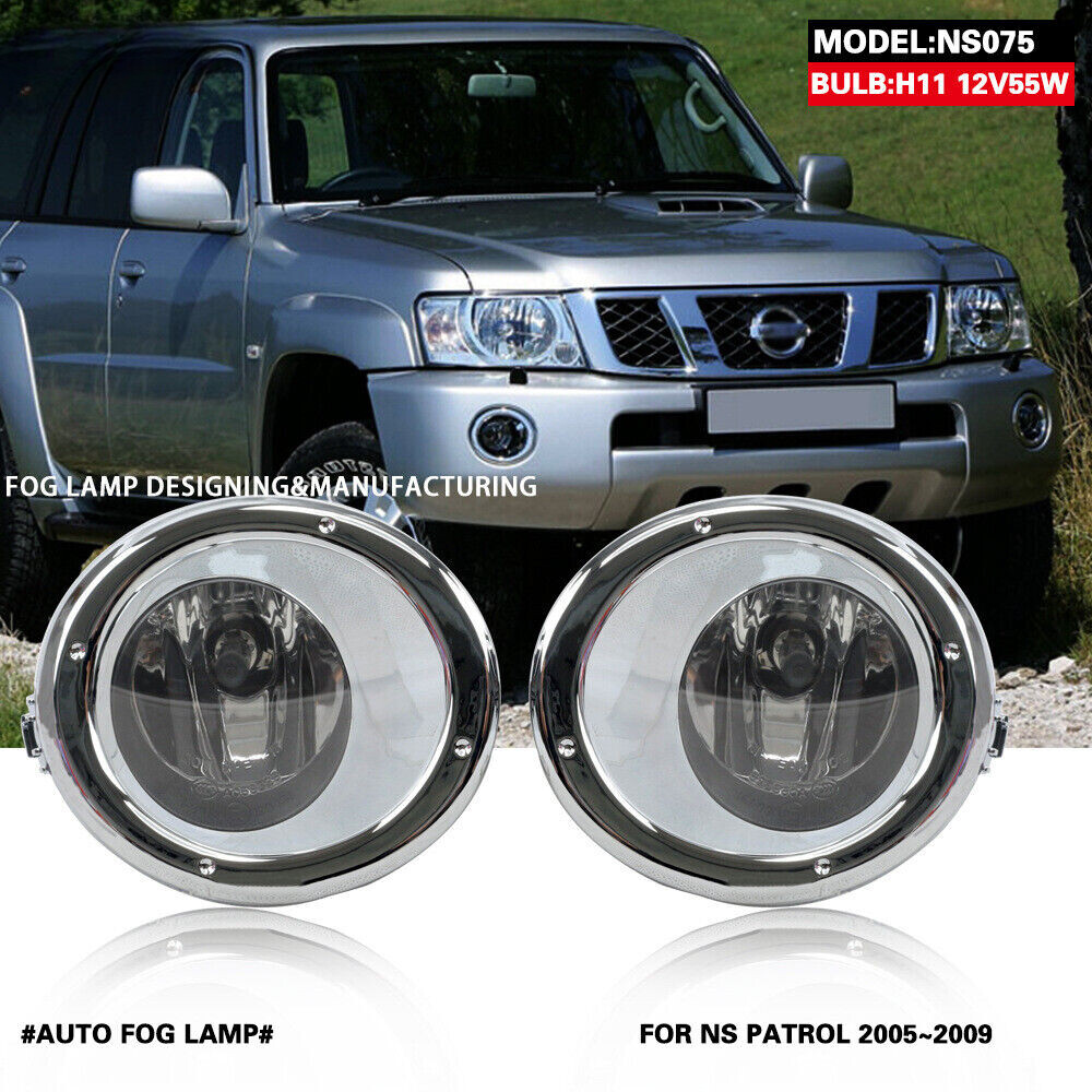 RH + LH For 2005-2009 Nissan Patrol Y61 Driving Fog Lights Kit Spot Lamps Set