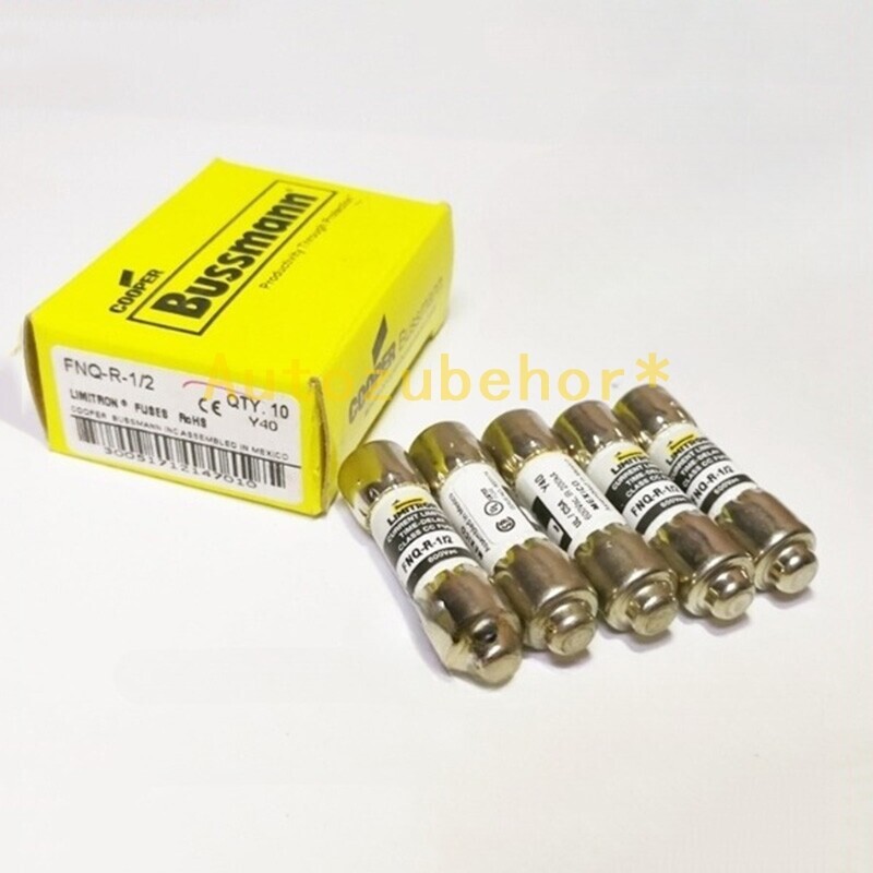 10PCS/Box New FNQ-R-1/2   Limiting Time-Delay Class CC Fuse 0.5A 600Vac #A6-4