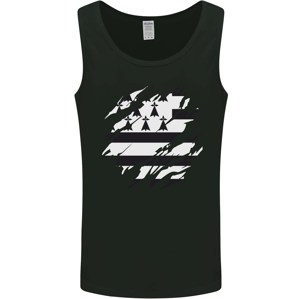 Torn Flag Brittany Mens Vest Tank Top