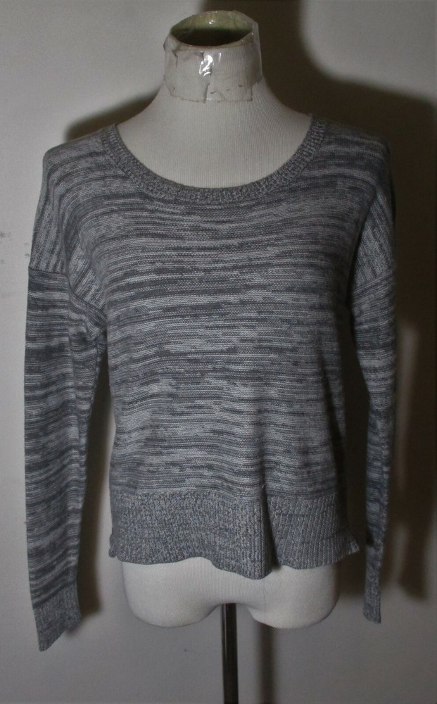 Stylish Gray Long Sleeve Zip Side Sweater for Women by Banana Republic Size S