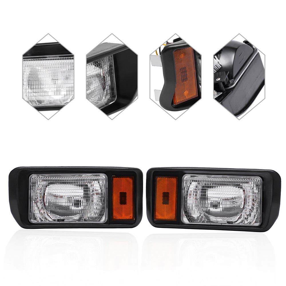 For Club Car DS Carts 1993-UP Golf Cart Halogen Headlights Left & Right Kit New